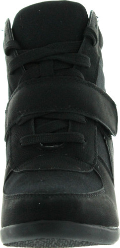 Top Moda Womens Sammy-40 High Top Strap Womens Hidden Wedge Sneaker Shoes