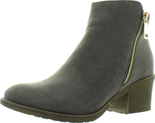 Reneeze Pama-1 Womens Fashionable Stacked Heels Ankle Booties