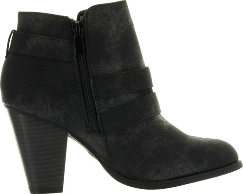 Forever Camila-64 Womens Fashion Chunky Heel Buckled Strap Ankle Booties