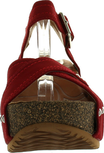 Forever Freya-23 Womens Cork Look Platform Ankle Strap Low Wedge Sandals