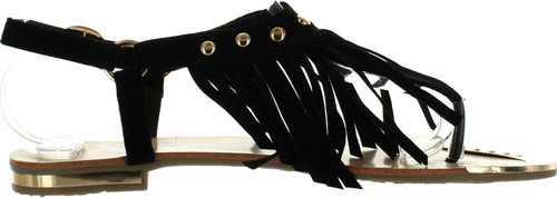 Forever Tyler-27 Womens New Fringed Studded Rhinestones Sandal Tassels Shoes