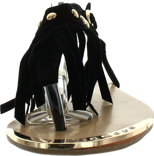 Forever Tyler-27 Womens New Fringed Studded Rhinestones Sandal Tassels Shoes
