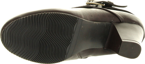 Bonnibel Dara-1 Womens Buckle Ankle Strap Side Zip Chunky Ankle Booties