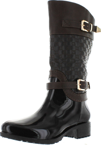 Link Fatima-27K Kids Girls Link Knee High Side Zip Riding Winter Rain Boots