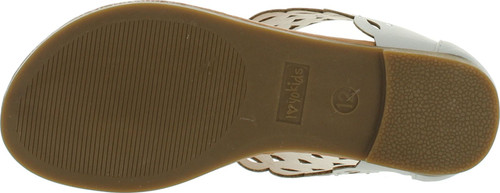 Yokids Karylle-82 Perforated Closed Flat Thong Girls Sandals With Rhinestones