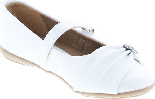 Little Angel Girls Kammi-191E Heart Pendant Ballerina Flats