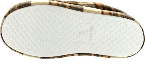 Empire Mens Sophisticated Mens Open Back Plaid Fleece Slippers