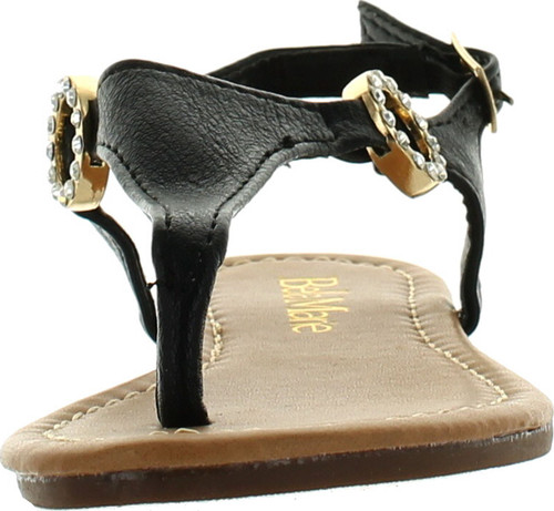 Bella Marie Girls Marie-9K Fashion Slip On Cute Braid Style Strappy Buckle Kids Sandals