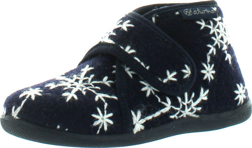 Naturino Girls 7452 Snowflake Natural Wool Home Slippers