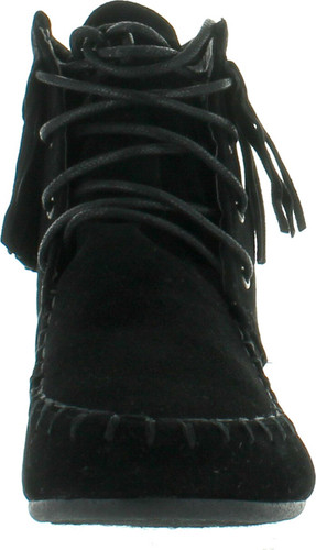 Static Footwear Link Candice-21K Children Girl's Comfort Lace Up Fringe Ankle Booties