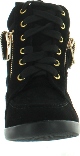 Peter Gladys24 Kids Tan Fashion Leatherette Suede Lace-Up High Top Wedge Sneaker Bootie