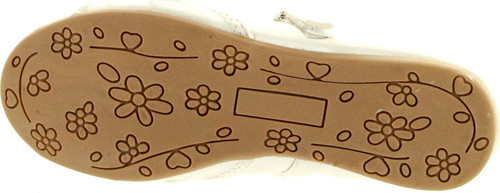 Little Angel Girls Kelly-664E Ruffle Rhinestone Sequin Decor Ballerina Flats Shoes