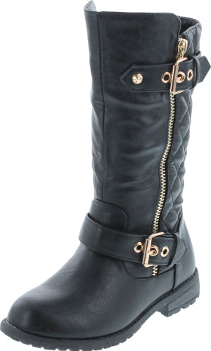 Link Mango-21K Little Girls New Knee High Flat Riding Boots Shoes