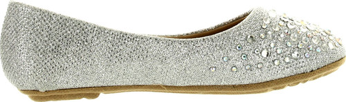 Link Girls Larisa-39K Rhinestone Ballet Ballerina Flats Shoes
