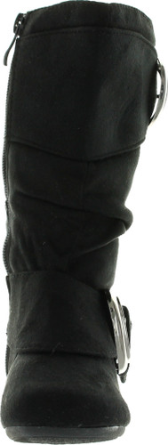 Link Girls Two Buckle Side Zipper Faux Suede Boots (Toddler/Little Kid/Big Kid)