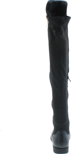 Bamboo Monterey-05 Women's Stretch Back Side Zipper Low Heel Over The Knee Boots