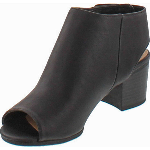 Soda Women's Harlyn-S Leatherette Cutout Peep Toe Booties