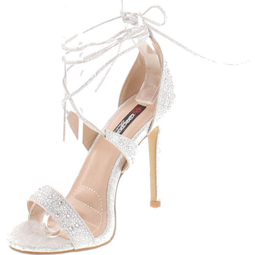 Dbdk By Elegant Footwear Women's Yael-1 Rhinestone Ankle Wrap Sandal