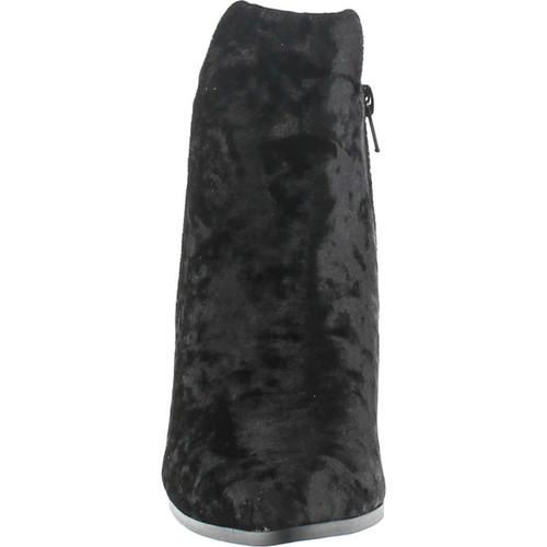 Static Footwear Brock-2 Women's Almond Toe Side Zipper Block Middle Heel Ankle Booties