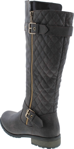 Liliana Kenzy-6 Women's Drawstring Tie Chunky Heel Over Knee High Stretchy Boots