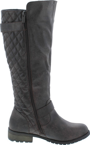 Liliana Kenzy-6 Women's Drawstring Tie Chunky Heel Over Knee High Stretchy Boots