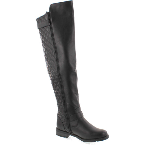 West Blvd Detroit Quilted Riding Thigh High Over The Knee Boots