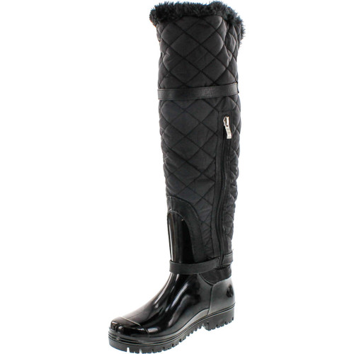 Forever Link Women's Carrie-66 Motorcyle Quilted Buckle Boots