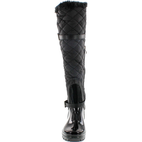 Forever Link Women's Carrie-66 Motorcyle Quilted Buckle Boots