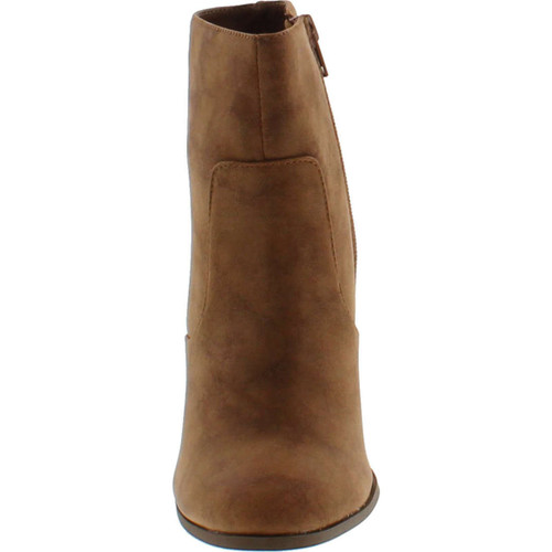 Delicious Women's Admit Almond Toe Chunky Wooden Heel Ankle Bootie