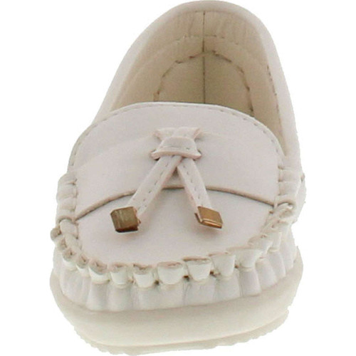 Via Pinky Beccy-62B Children Girl Comfort Slide On Moccasin Top Flat Loafers