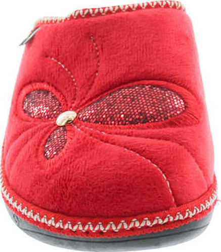 Sc Home Collection Womens 13117 Plush Embroidered Cozy House Slippers Made In Europe