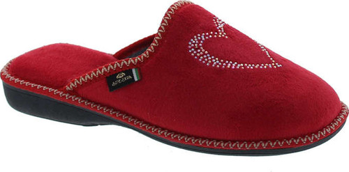 Sc Home Collection Womens 12517 Plush Heart Cozy House Slippers Made In Europe