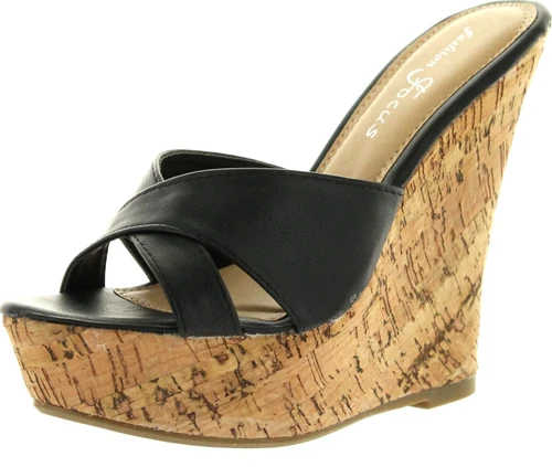 Fashion Focus Womens Ardo-39 Wedge Sandals