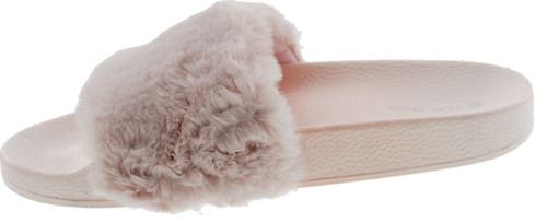 Pillow 1 Women Faux Fur Softy Slip On Slider Sandals