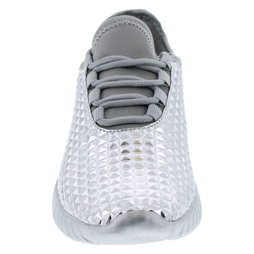 Cape Robbin Judo-1 Women Metallic Leatherette Quilted Lace Up Jogging Sneaker