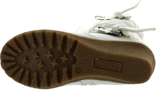 Lucky Top Pure 65K Little Girls Wedge Shearling Boots Black