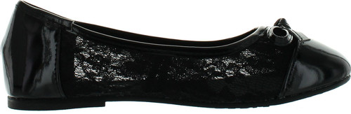 Jelly Beans Poss Kid's Big Girl Fashion Mesh Bow Ballet Flat Shoes