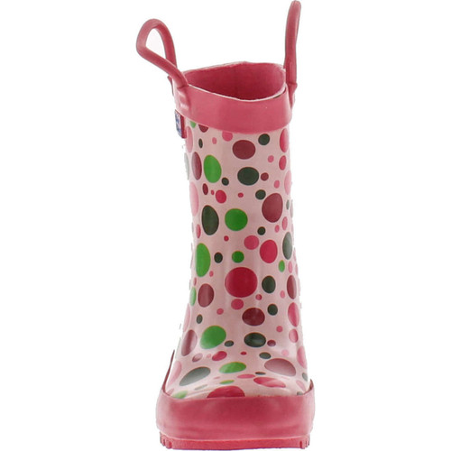Pluie Pluie Toddler Little Girls Pink Polka Dot Rain Boot Shoes