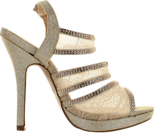 De Blossom Womens Yael-88 Dressy Party Heels Sandals