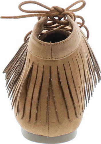 Bamboo Womens Circus-03 Fringe Moccasin Lace Up Fashion Bootie