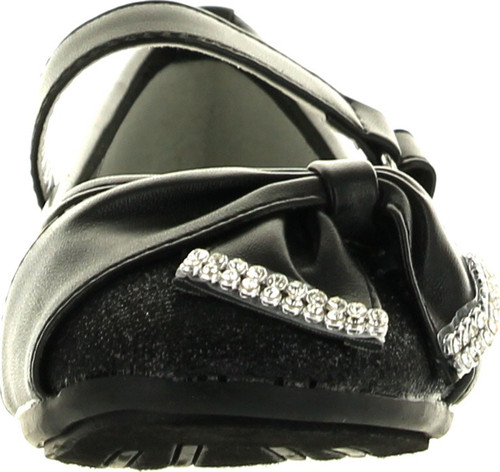 Little Angel Teshi-729E Kid Girls Glittering Middle Strap Studed Dress Flats