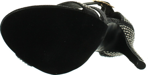 Mark & Maddux Womens Common-01A Rhinestoned Netted-Glitter Dress Sandals