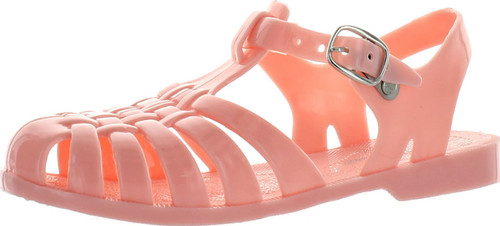 Bamboo Childrens Girl Suzy-02K Jelly Round Toe Fisherman Slingback Flat Sandals
