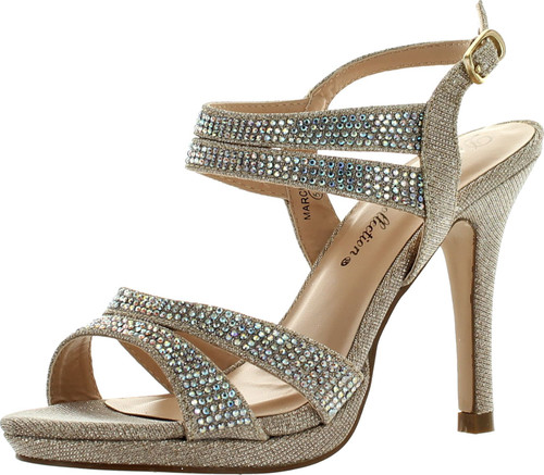 De Blossom Womens Marcie-33 Dressy Party Heels Sandals
