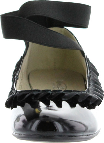 Venettini Girls 55-Cony Dress Flats With Elastic Strap