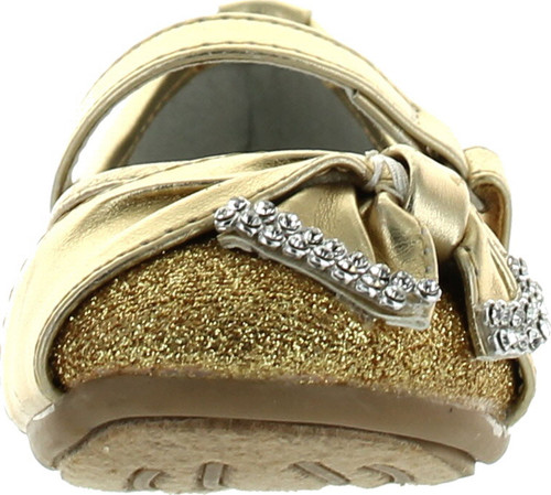 Little Angel Girls Teshi-729D Toddler Girl's Glittering Middle Strap Studded Dress Flats