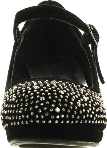 Link Girls Kids Dana-53K Rhinestone Heel Platform Dress Pumps