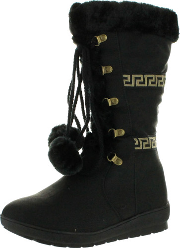 Reneeze Womens Coco-1 Flat Heel Mid Calf Boots