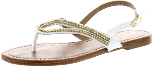 Luo Luo Womens Tracy Dress Rhinestone Sandals