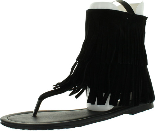 Forever Link Womens Anika-56 Faux Nubuck Leather Winged Gladiator Sandal